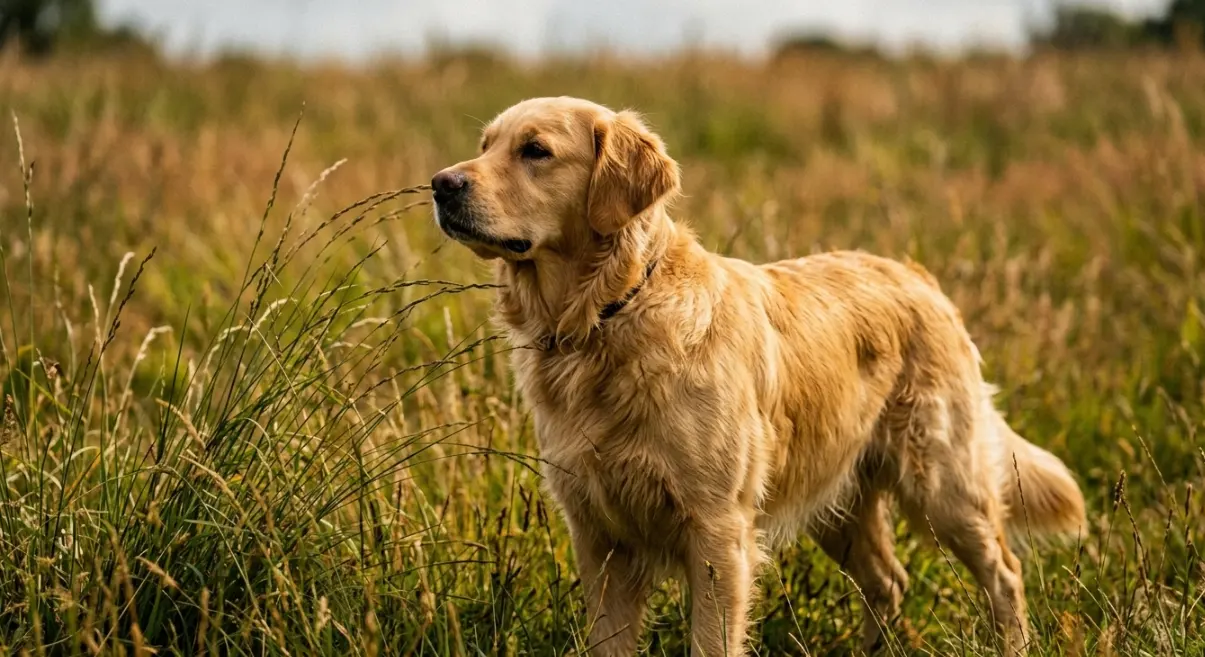 Balu beim Rückruftraining als Hund abgelenkt im Feld