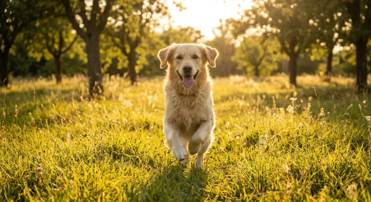 Balu kommt beim Rückruftraining als Hund freudig zurückgelaufen